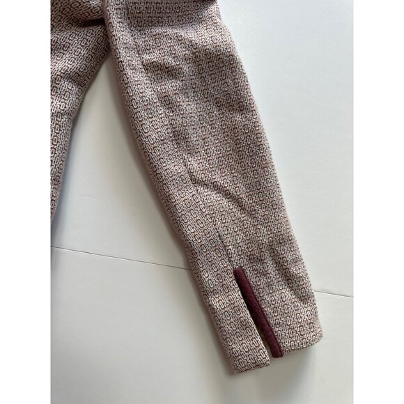 Petite Sophisticate Wool Blend Red & White Pattern Blazer Jacket Size 0 - Picture 8 of 15